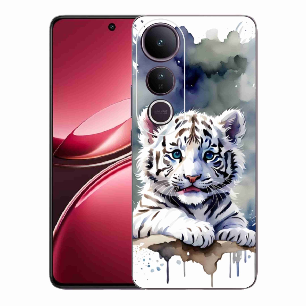 Gelový kryt mmCase na Vivo V50 Lite 4G/5G - mládě bílého tygra