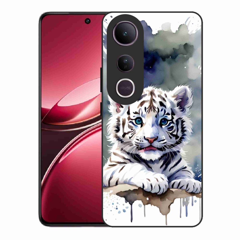 Gelový kryt mmCase na Vivo V50 Lite 4G/5G - mládě bílého tygra