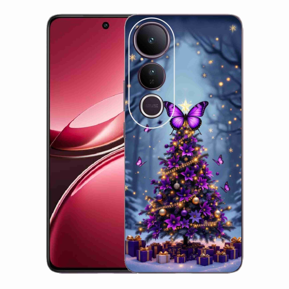 Gelový kryt mmCase na Vivo V50 Lite 4G/5G - motýlí vánoční stromek
