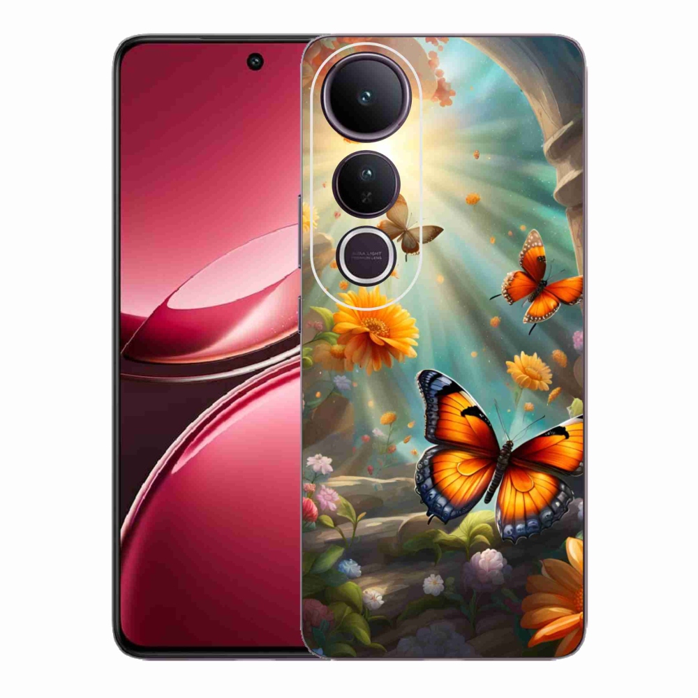 Gelový kryt mmCase na Vivo V50 Lite 4G/5G - motýlí zahrada 2