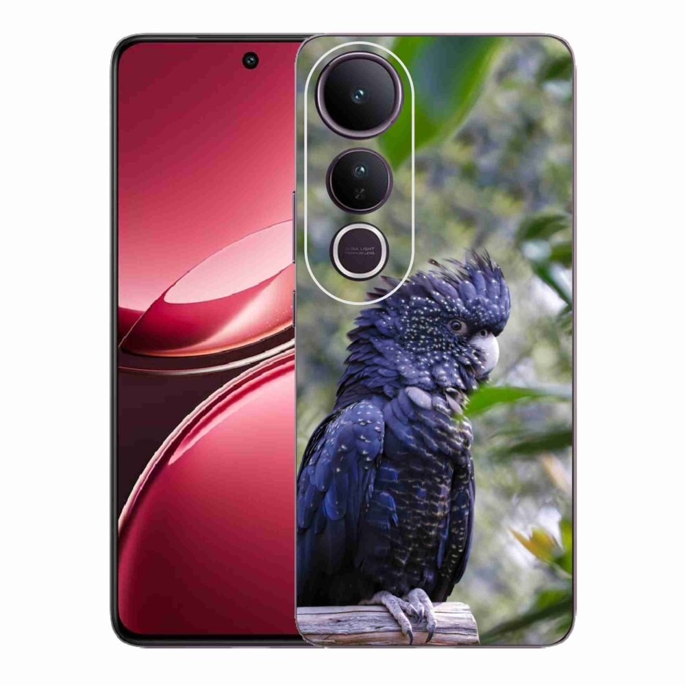 Gelový kryt mmCase na Vivo V50 Lite 4G/5G - papoušek kakadu černý