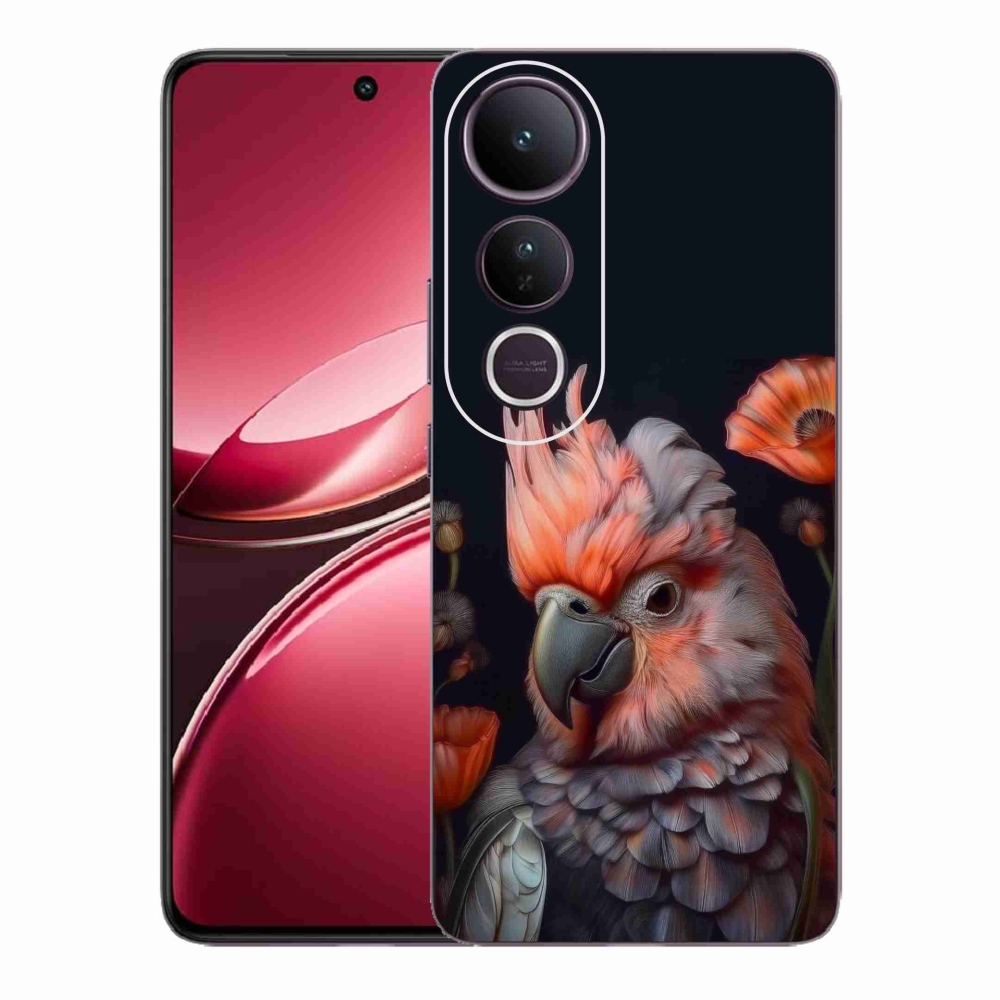Gelový kryt mmCase na Vivo V50 Lite 4G/5G - papoušek kakadu v barvách