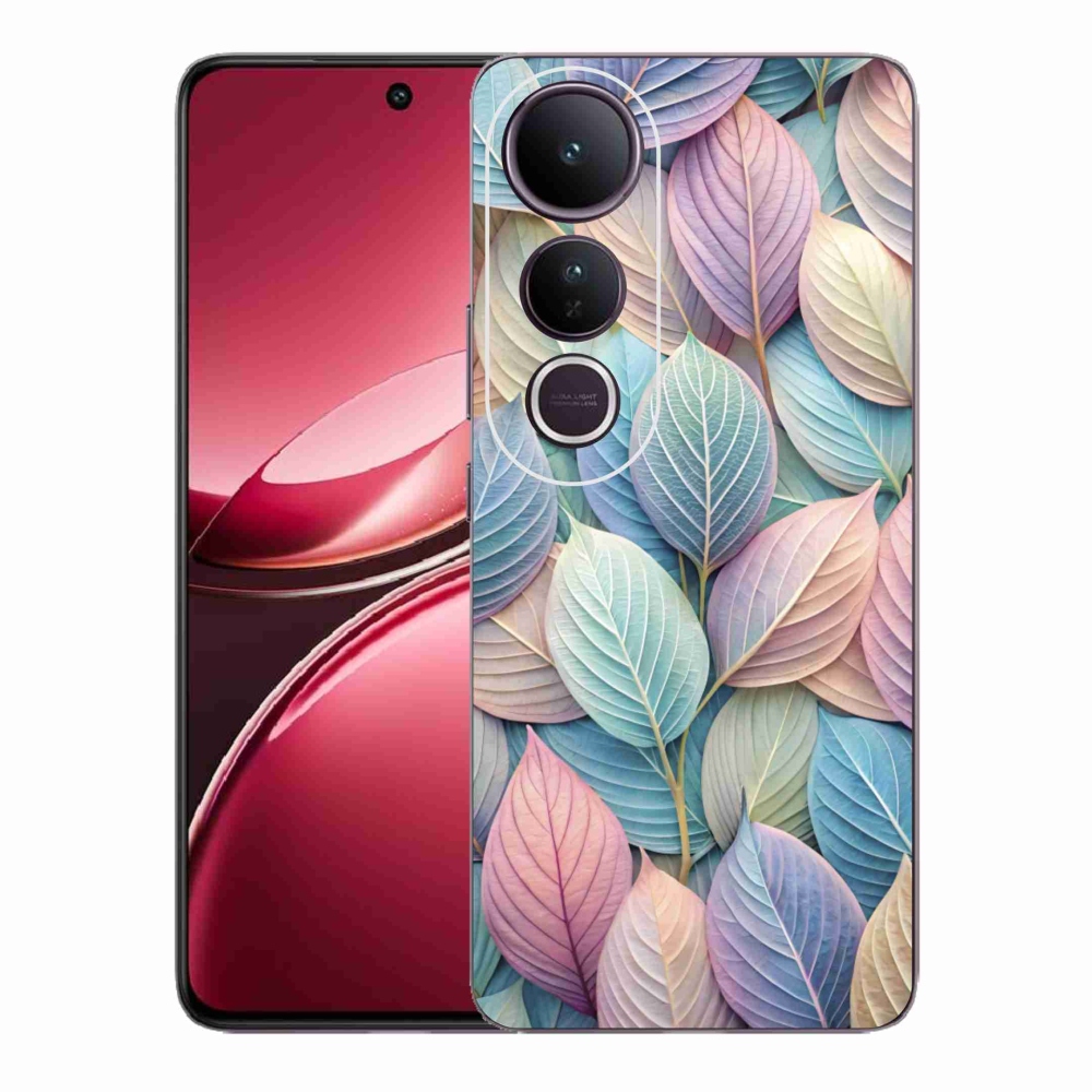 Gelový kryt mmCase na Vivo V50 Lite 4G/5G - pastelové listy