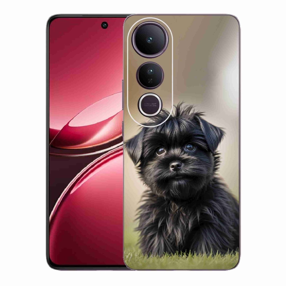 Gelový kryt mmCase na Vivo V50 Lite 4G/5G - roztomilý černý pejsek