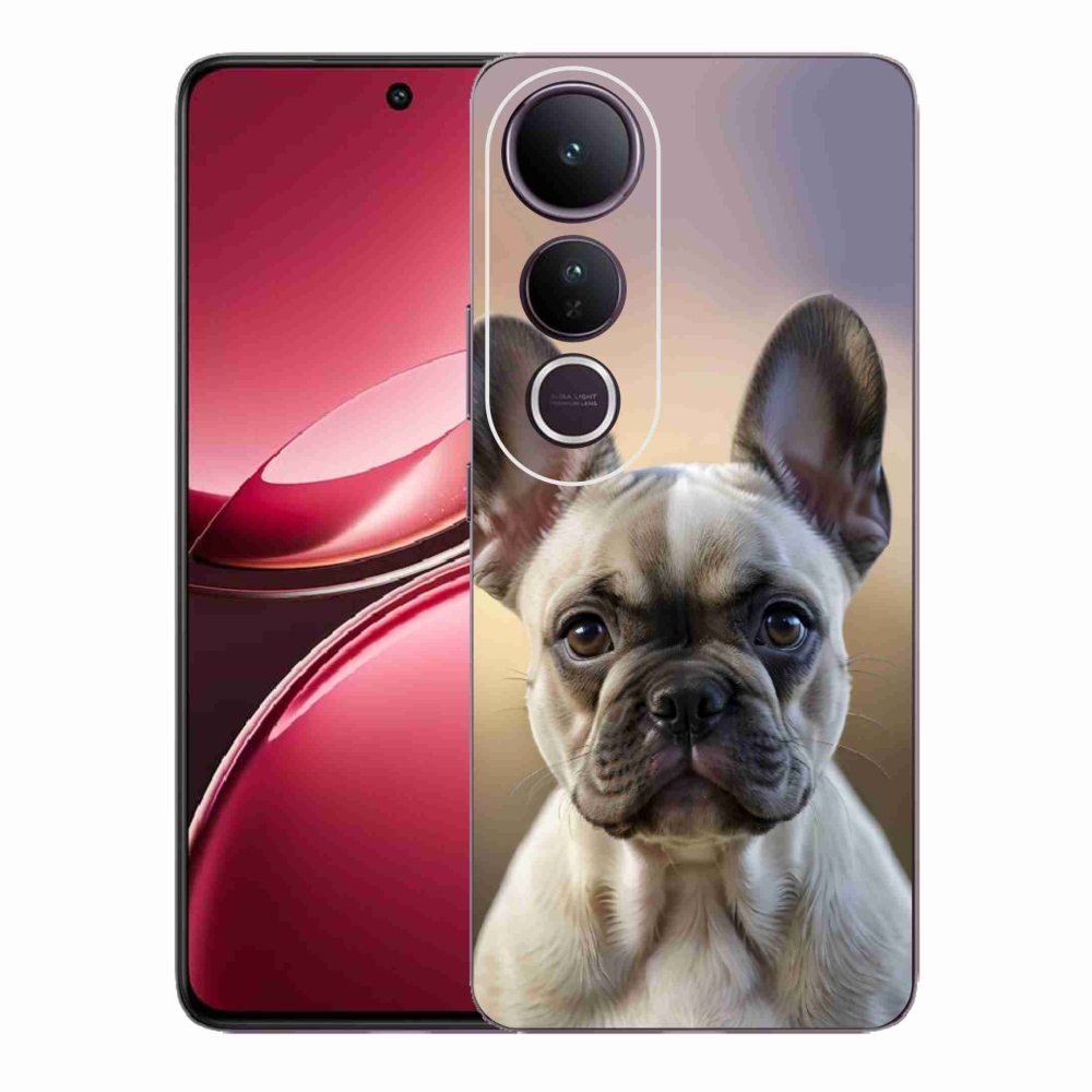 Gelový kryt mmCase na Vivo V50 Lite 4G/5G - roztomilý francouzský buldoček