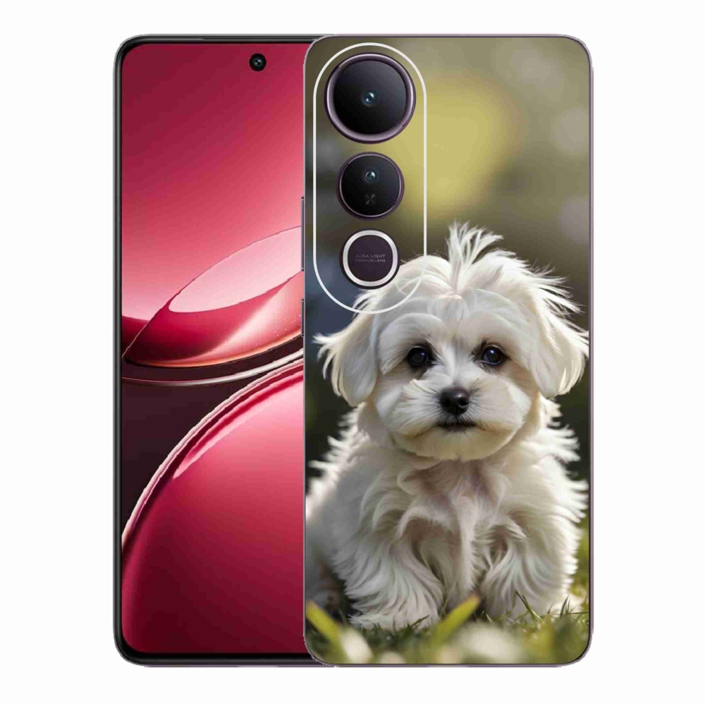 Gelový kryt mmCase na Vivo V50 Lite 4G/5G - roztomilý maltézský psík