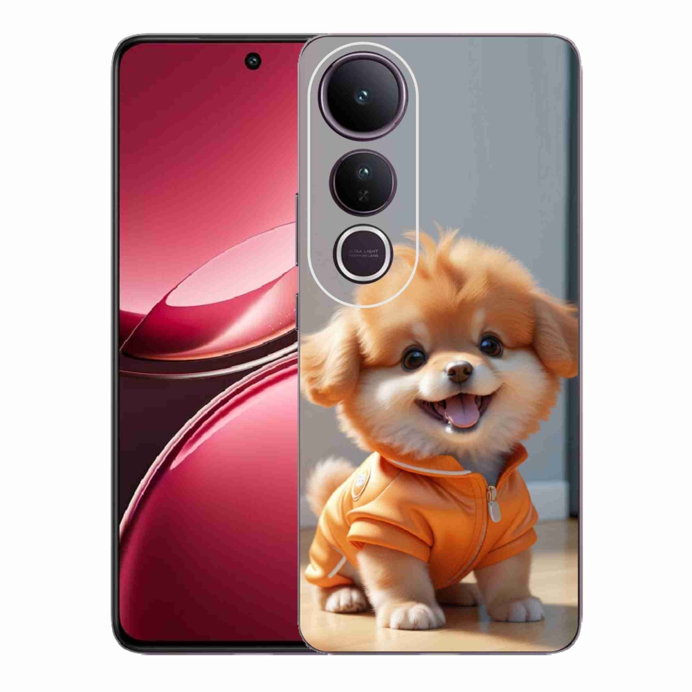 Gelový kryt mmCase na Vivo V50 Lite 4G/5G - roztomilý pomeranian v mikině