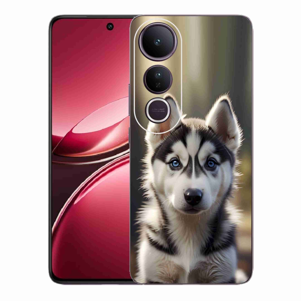 Gelový kryt mmCase na Vivo V50 Lite 4G/5G - roztomilý sibiřský husky