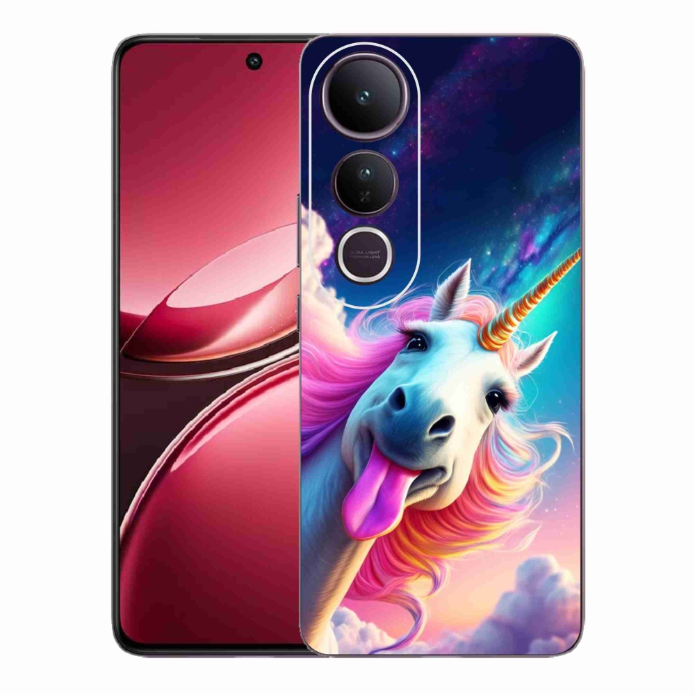Gelový kryt mmCase na Vivo V50 Lite 4G/5G - šílený jednorožec