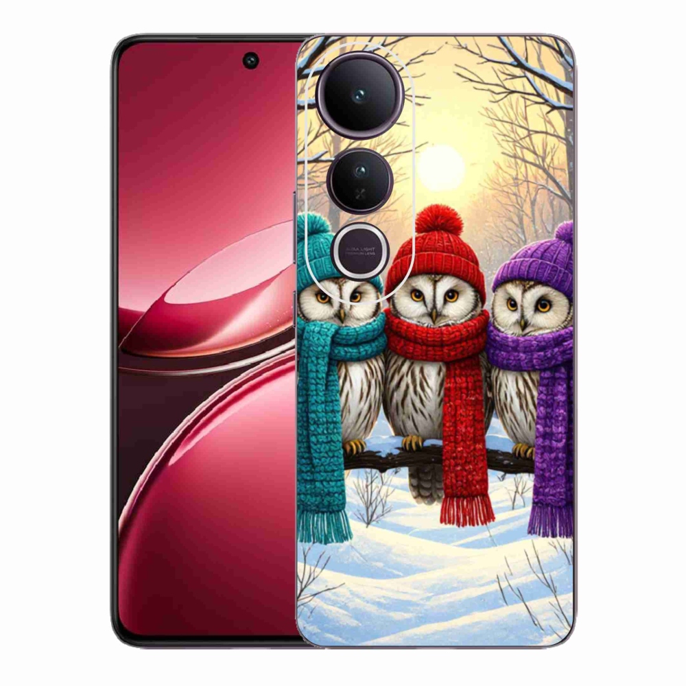 Gelový kryt mmCase na Vivo V50 Lite 4G/5G - soví přátelé