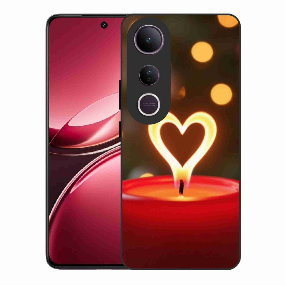 Gelový kryt mmCase na Vivo V50 Lite 4G/5G - srdce z plamene