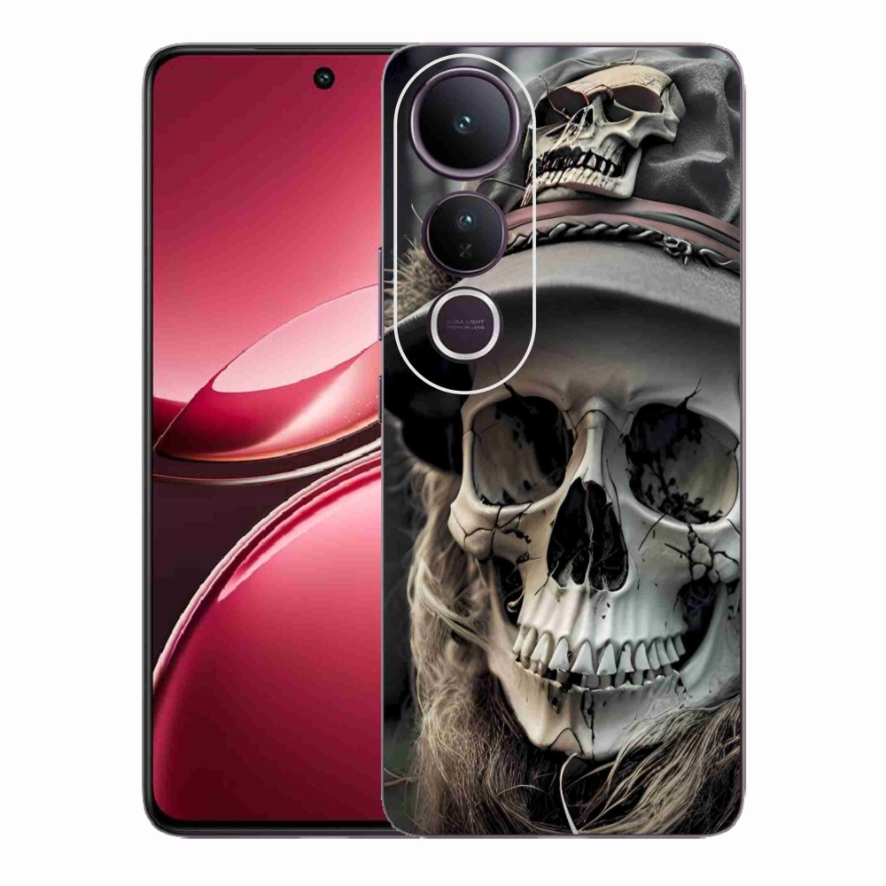Gelový kryt mmCase na Vivo V50 Lite 4G/5G - temná lebka