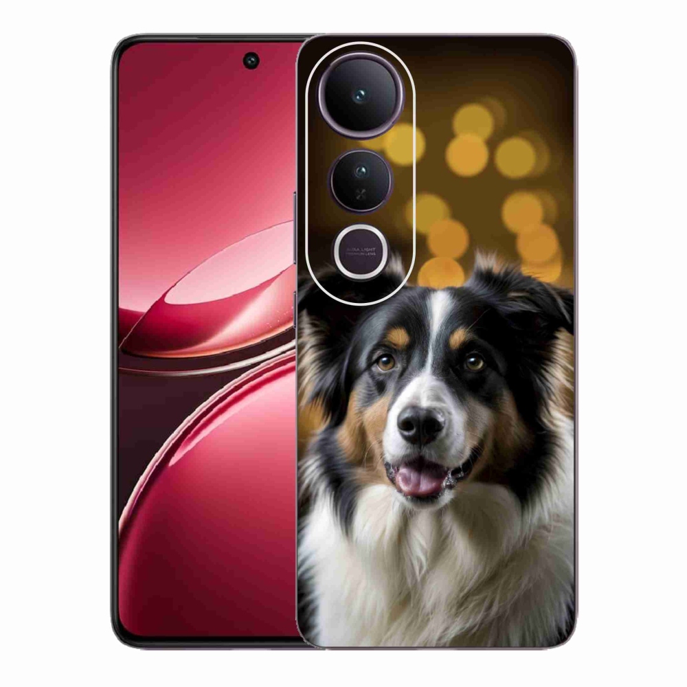 Gelový kryt mmCase na Vivo V50 Lite 4G/5G - usměvavý australský ovčák