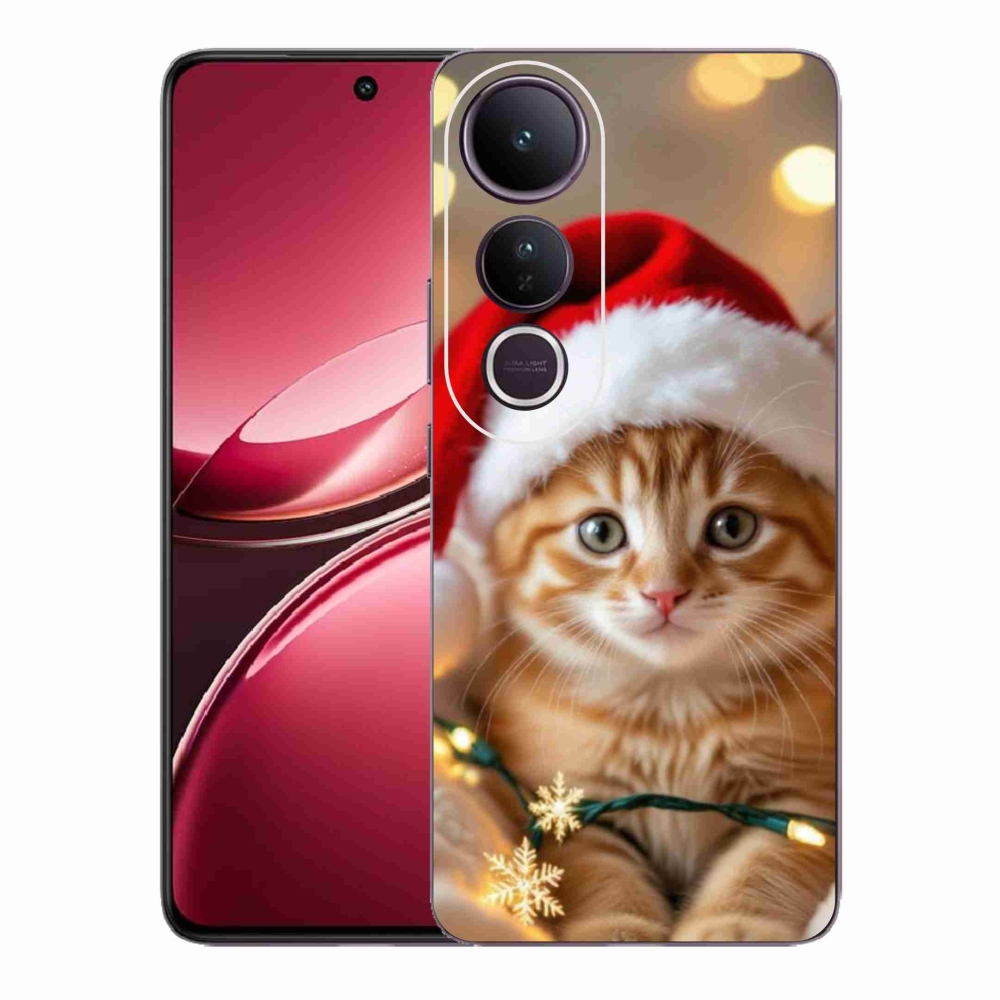 Gelový kryt mmCase na Vivo V50 Lite 4G/5G - vánoční kotě