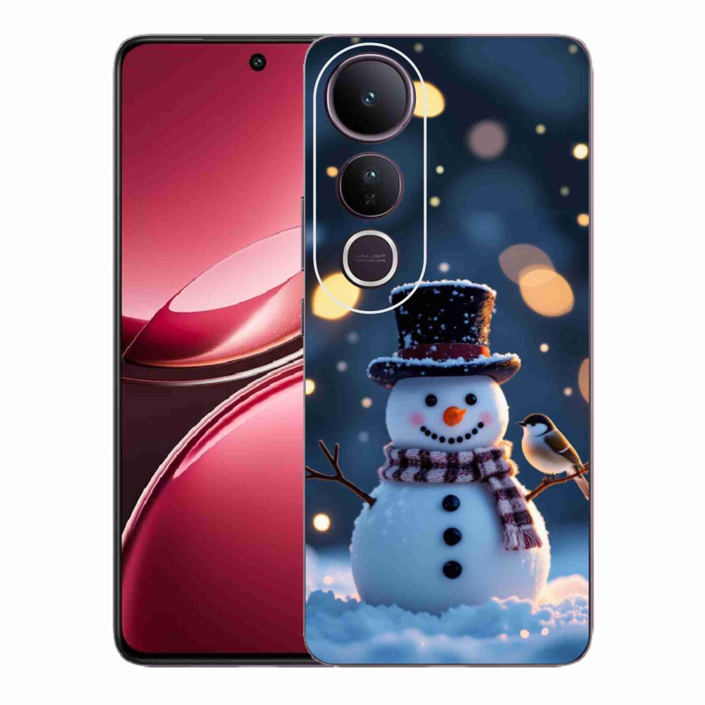 Gelový kryt mmCase na Vivo V50 Lite 4G/5G - vánoční sněhulák