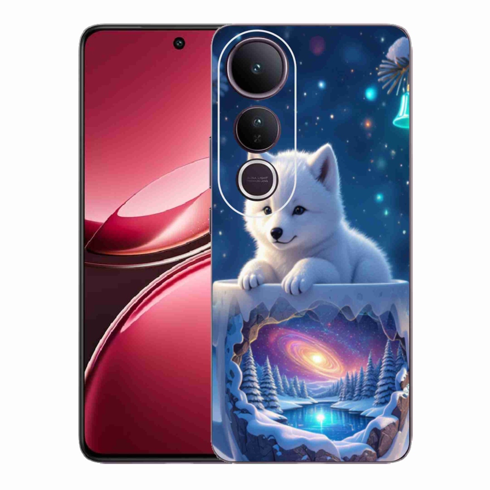 Gelový kryt mmCase na Vivo V50 Lite 4G/5G - vánoční štěně