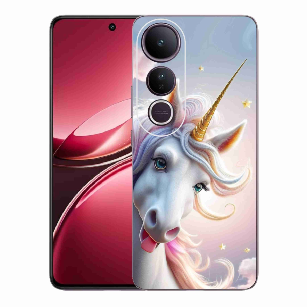 Gelový kryt mmCase na Vivo V50 Lite 4G/5G - veselý jednorožec
