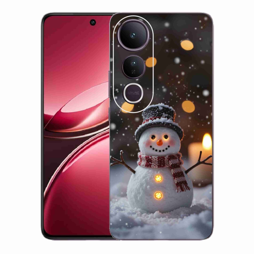 Gelový kryt mmCase na Vivo V50 Lite 4G/5G - veselý sněhulák