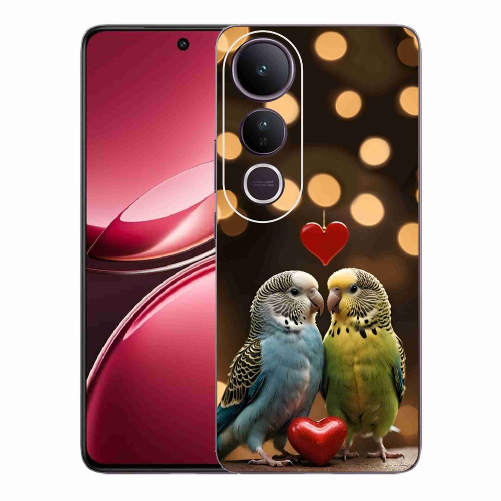 Gelový kryt mmCase na Vivo V50 Lite 4G/5G - zamilovaní papoušci