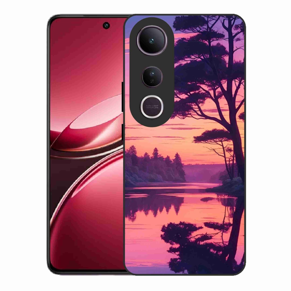 Gelový kryt mmCase na Vivo V50 Lite 4G/5G - západ slunce nad jezerem