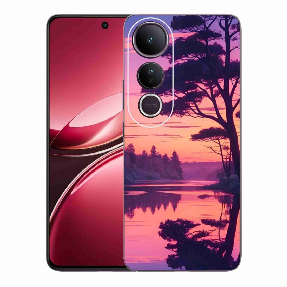 Gelový kryt mmCase na Vivo V50 Lite 4G/5G - západ slunce nad jezerem