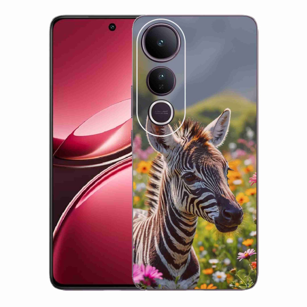 Gelový kryt mmCase na Vivo V50 Lite 4G/5G - zebra na louce