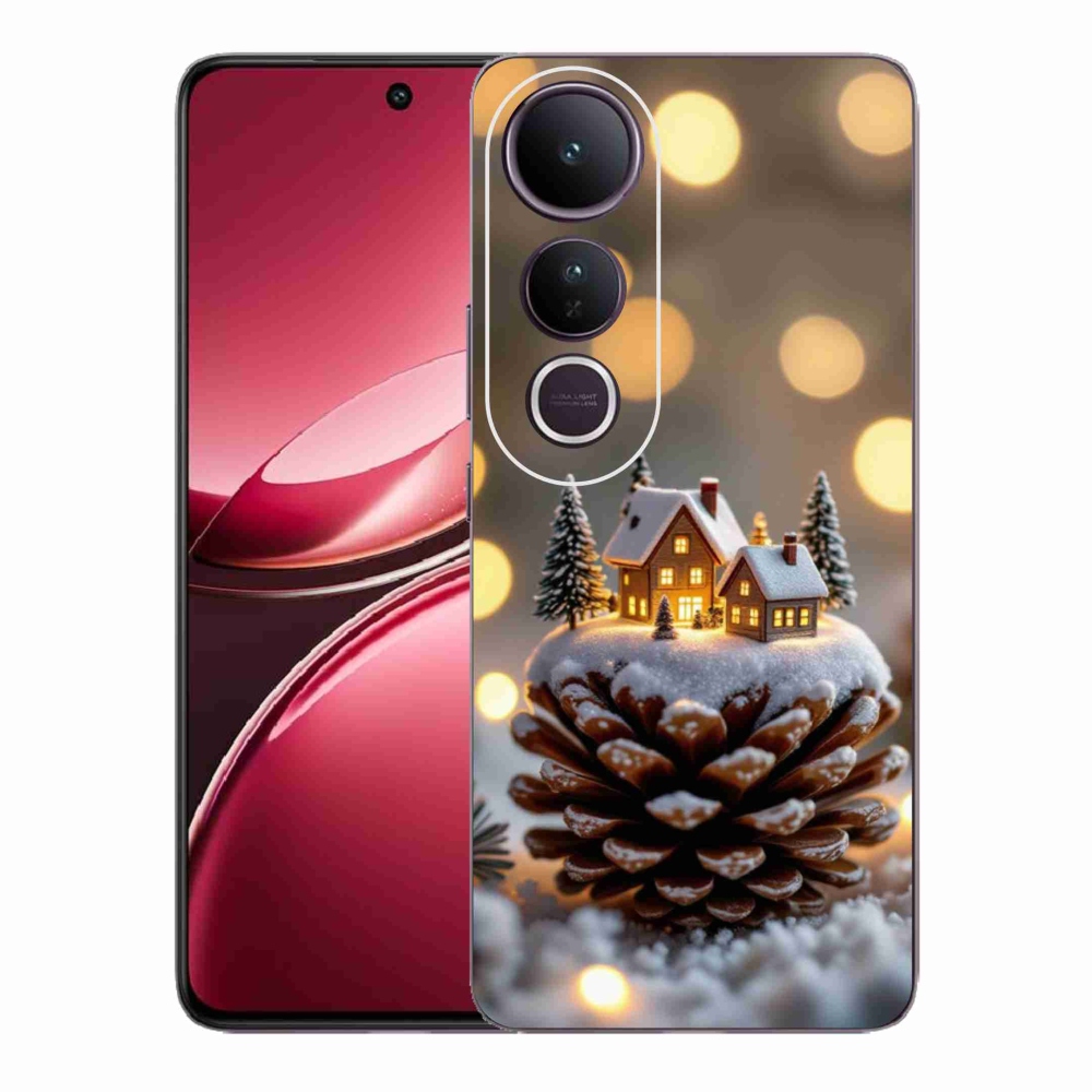 Gelový kryt mmCase na Vivo V50 Lite 4G/5G - zimní vesnička