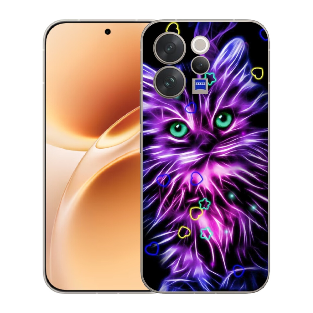 Gelový kryt mmCase na Vivo V70 - abstraktní kočka