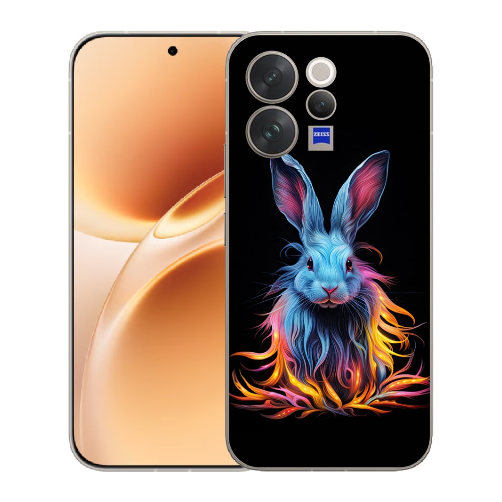 Gelový kryt mmCase na Vivo V70 - abstraktní zajíc
