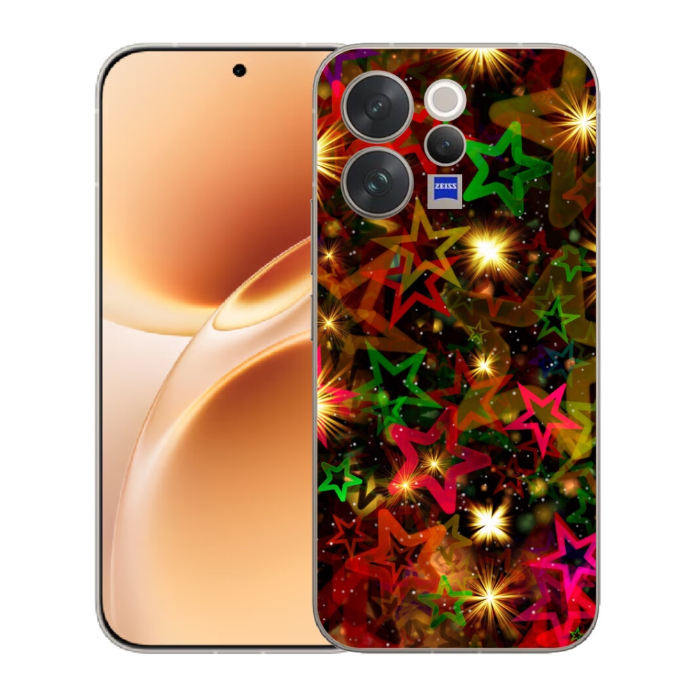 Gelový kryt mmCase na Vivo V70 - barevné hvězdičky