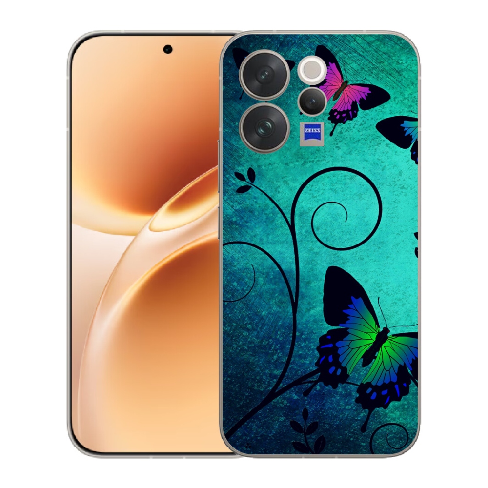 Gelový kryt mmCase na Vivo V70 - barevní motýli