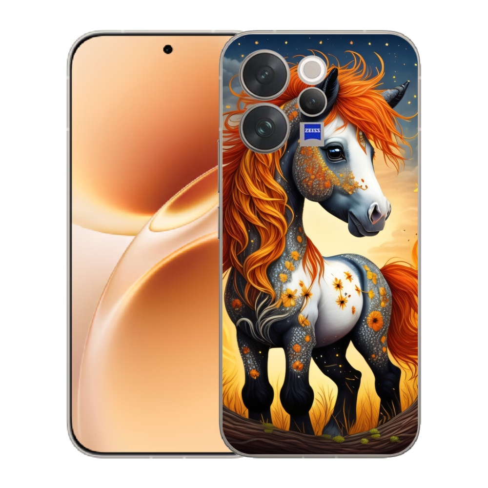 Gelový kryt mmCase na Vivo V70 - barevný poník