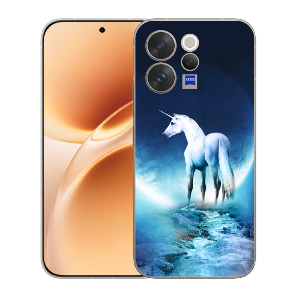 Gelový kryt mmCase na Vivo V70 - bílý jednorožec