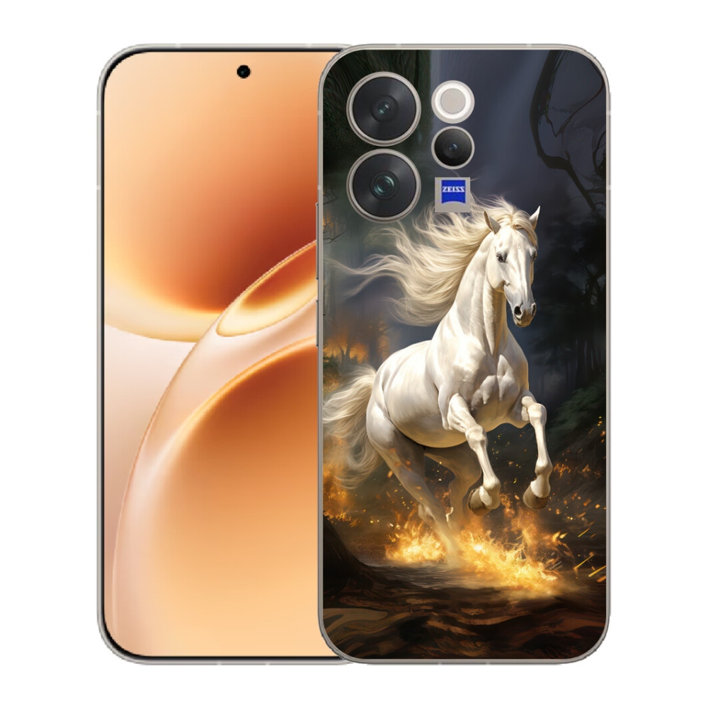 Gelový kryt mmCase na Vivo V70 - bílý kůň 2