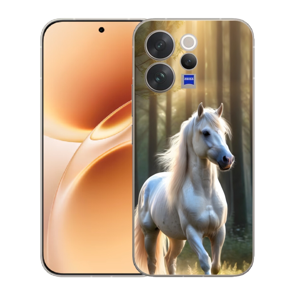 Gelový kryt mmCase na Vivo V70 - bílý kůň 3