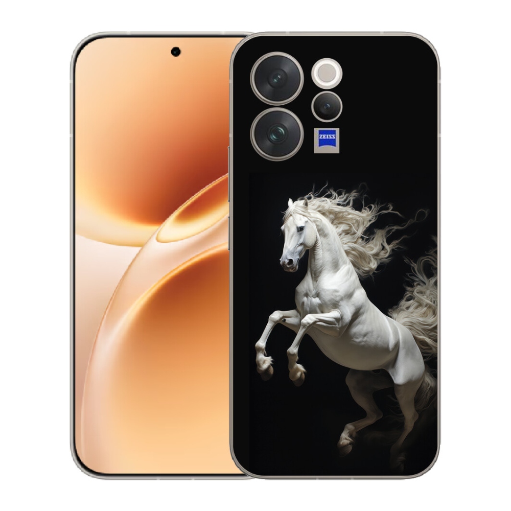 Gelový kryt mmCase na Vivo V70 - bílý kůň 4