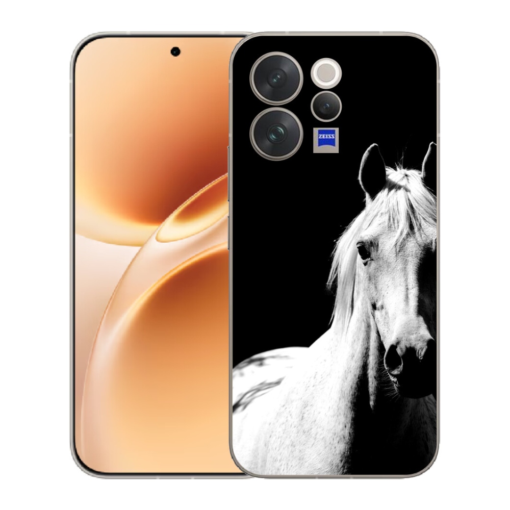 Gelový kryt mmCase na Vivo V70 - bílý kůň 5