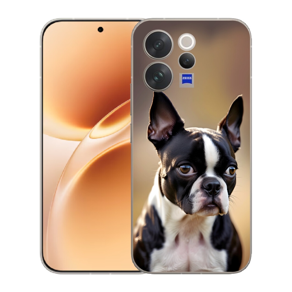 Gelový kryt mmCase na Vivo V70 - bostonský teriér