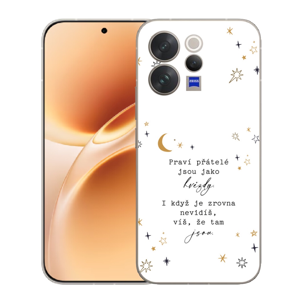Gelový kryt mmCase na Vivo V70 - citát 6 bílé pozadí