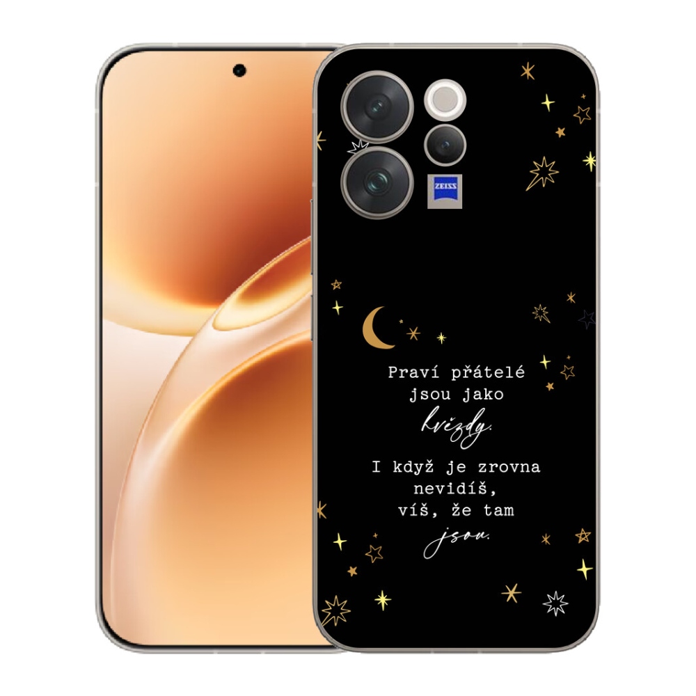 Gelový kryt mmCase na Vivo V70 - citát 6 černé pozadí