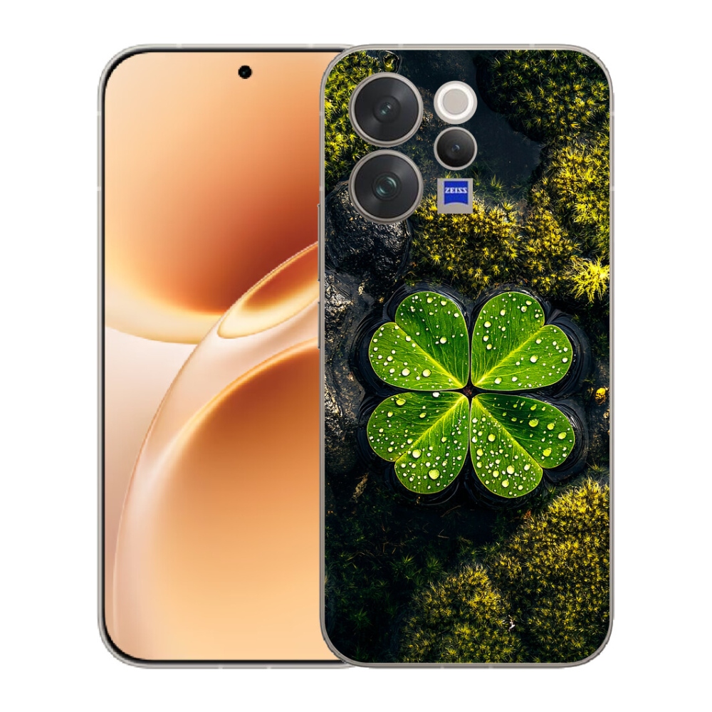 Gelový kryt mmCase na Vivo V70 - čtyřlístek