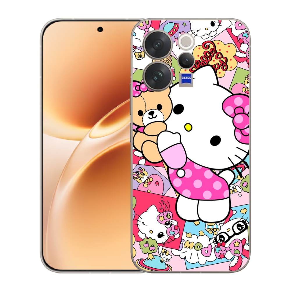 Gelový kryt mmCase na Vivo V70 - cute kitty