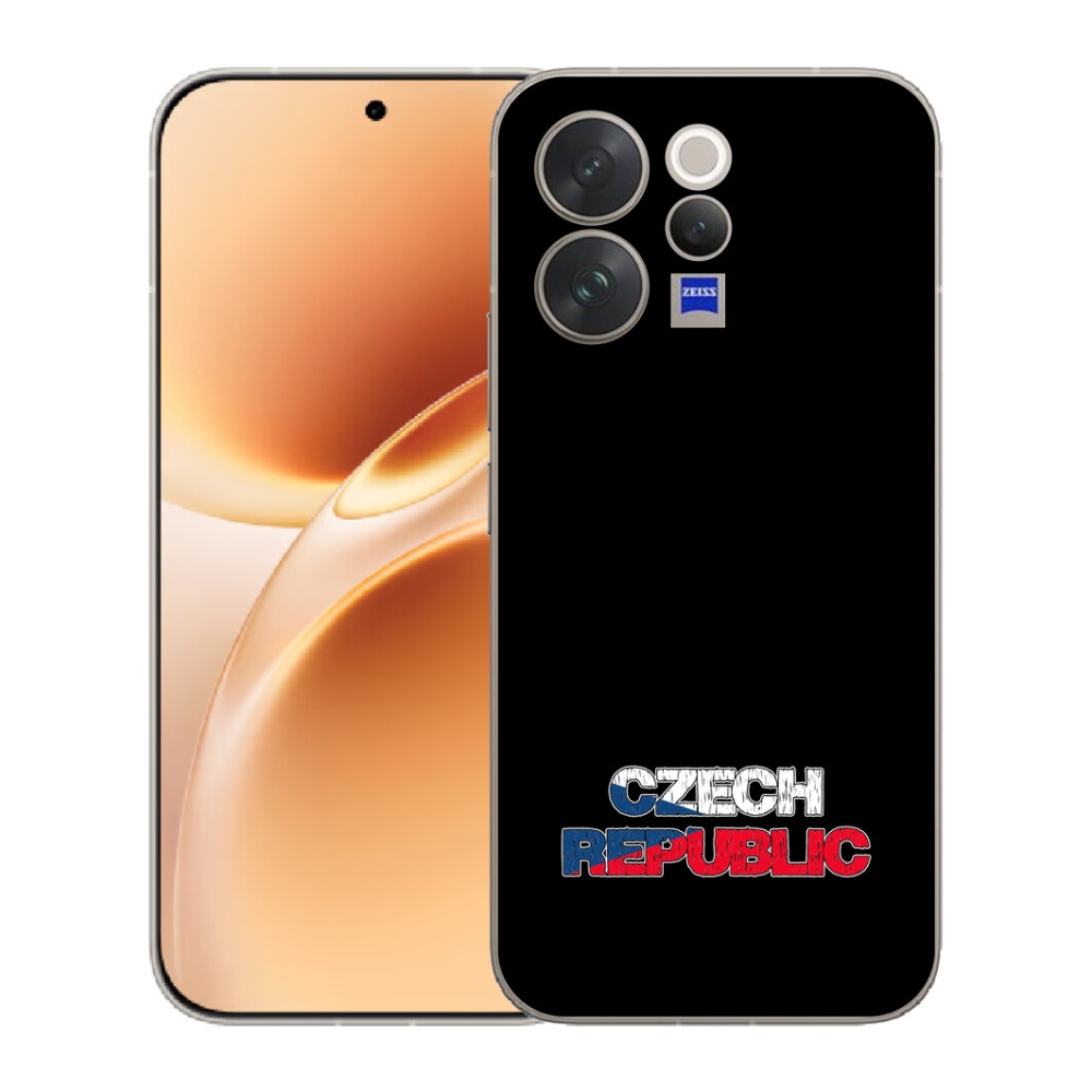 Gelový kryt mmCase na Vivo V70 - Czech Republic černé pozadí
