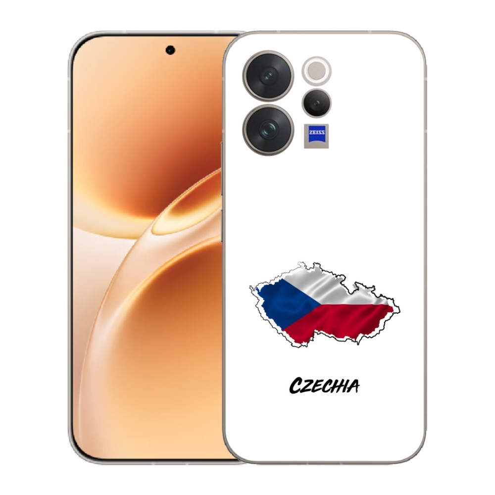 Gelový kryt mmCase na Vivo V70 - Czechia bílé pozadí