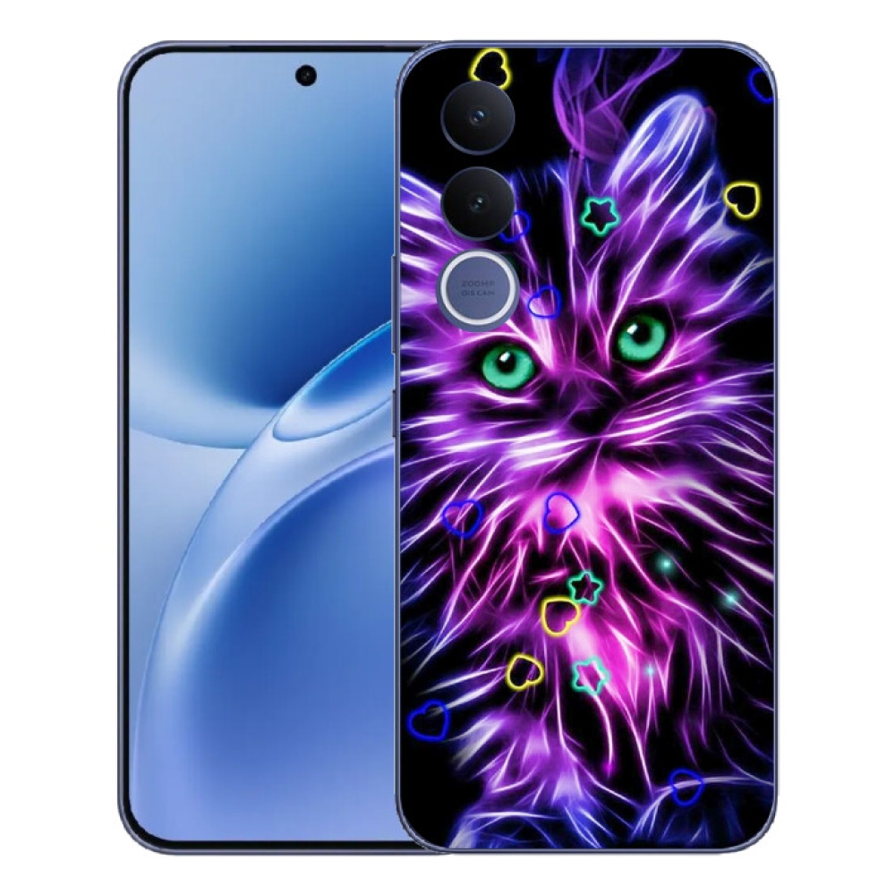 Gelový kryt mmCase na Vivo V70 FE - abstraktní kočka