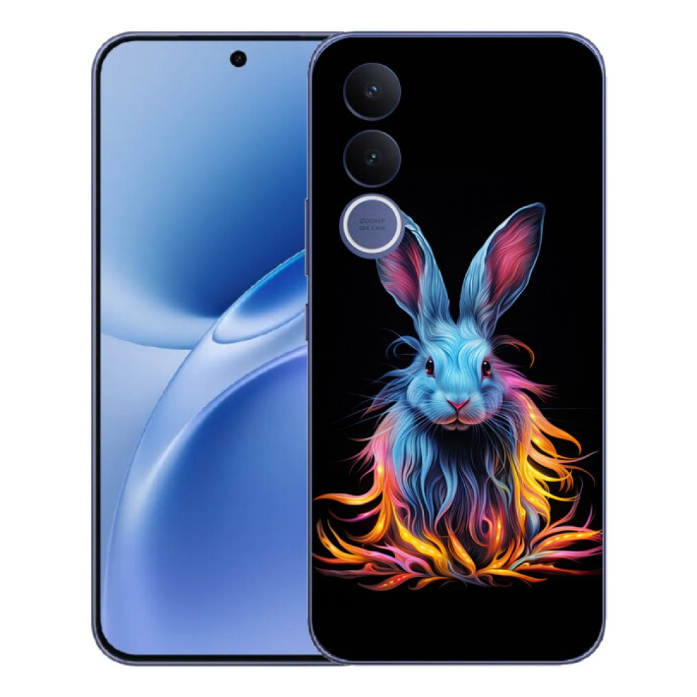 Gelový kryt mmCase na Vivo V70 FE - abstraktní zajíc