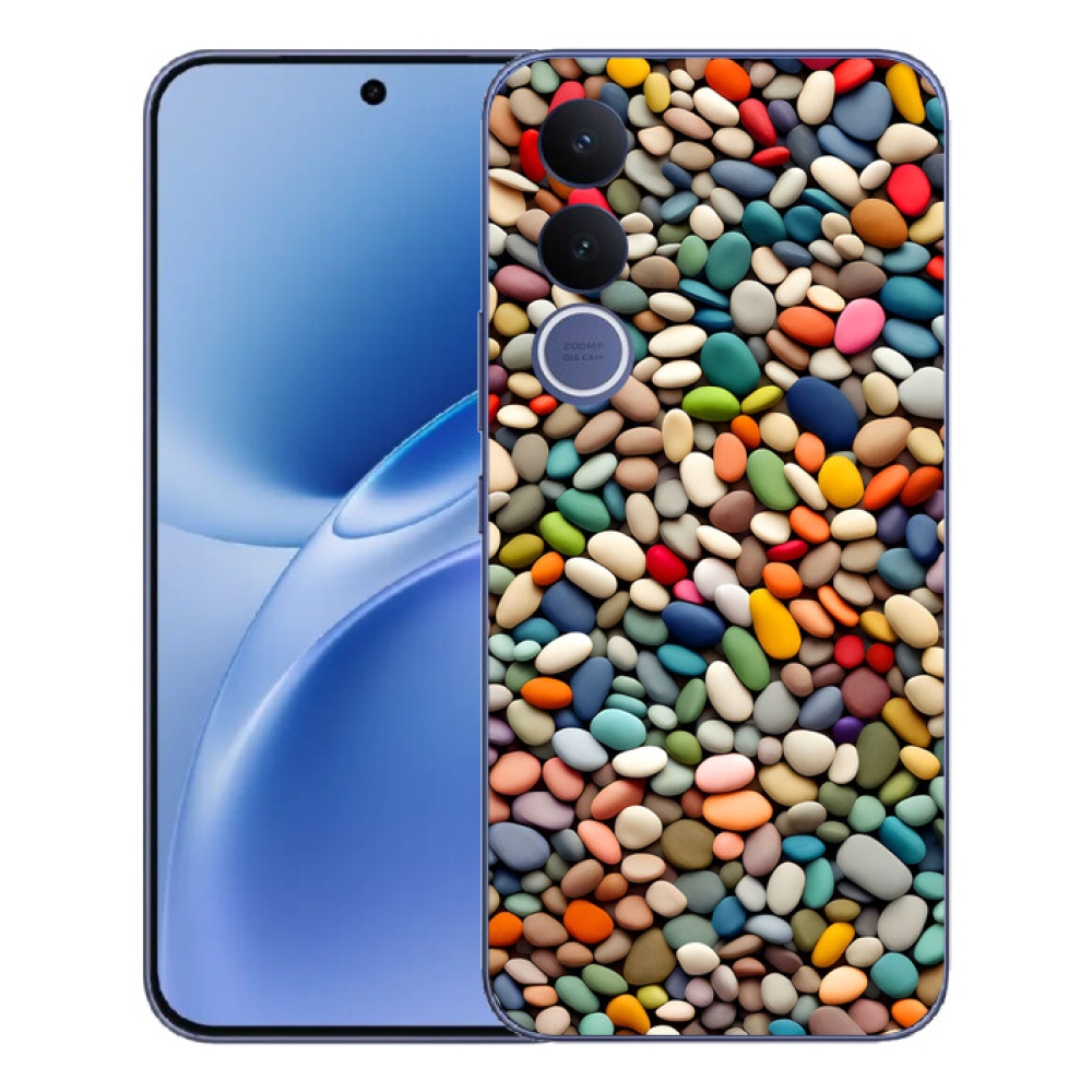 Gelový kryt mmCase na Vivo V70 FE - barevné kamínky 2