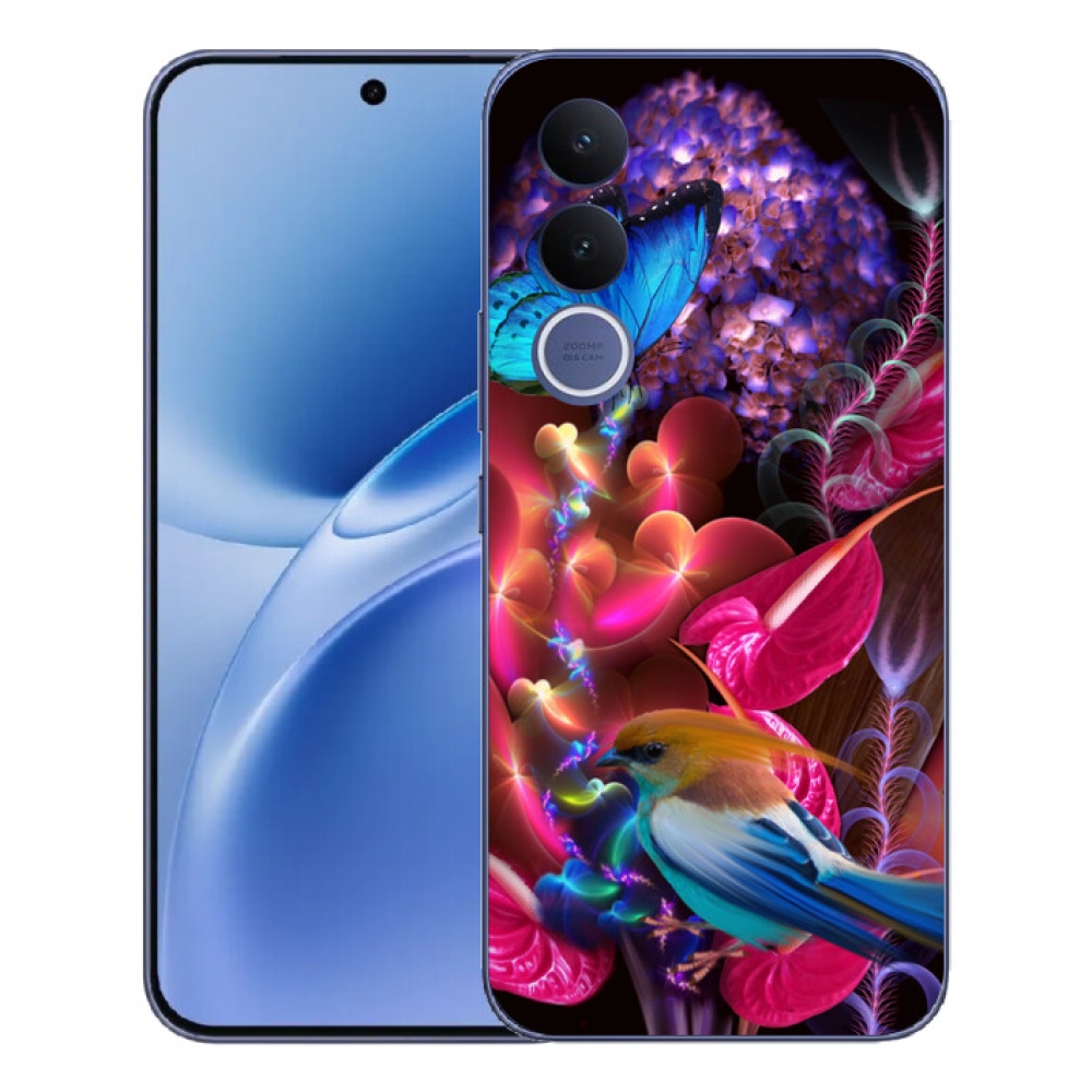Gelový kryt mmCase na Vivo V70 FE - barevné květiny