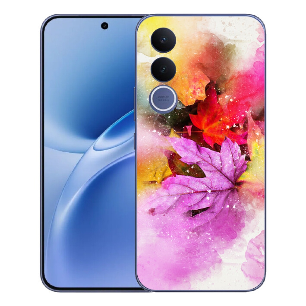 Gelový kryt mmCase na Vivo V70 FE - barevné listy