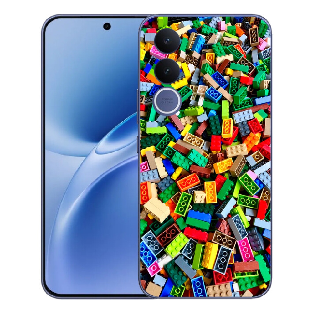 Gelový kryt mmCase na Vivo V70 FE - barevné stavební kostky